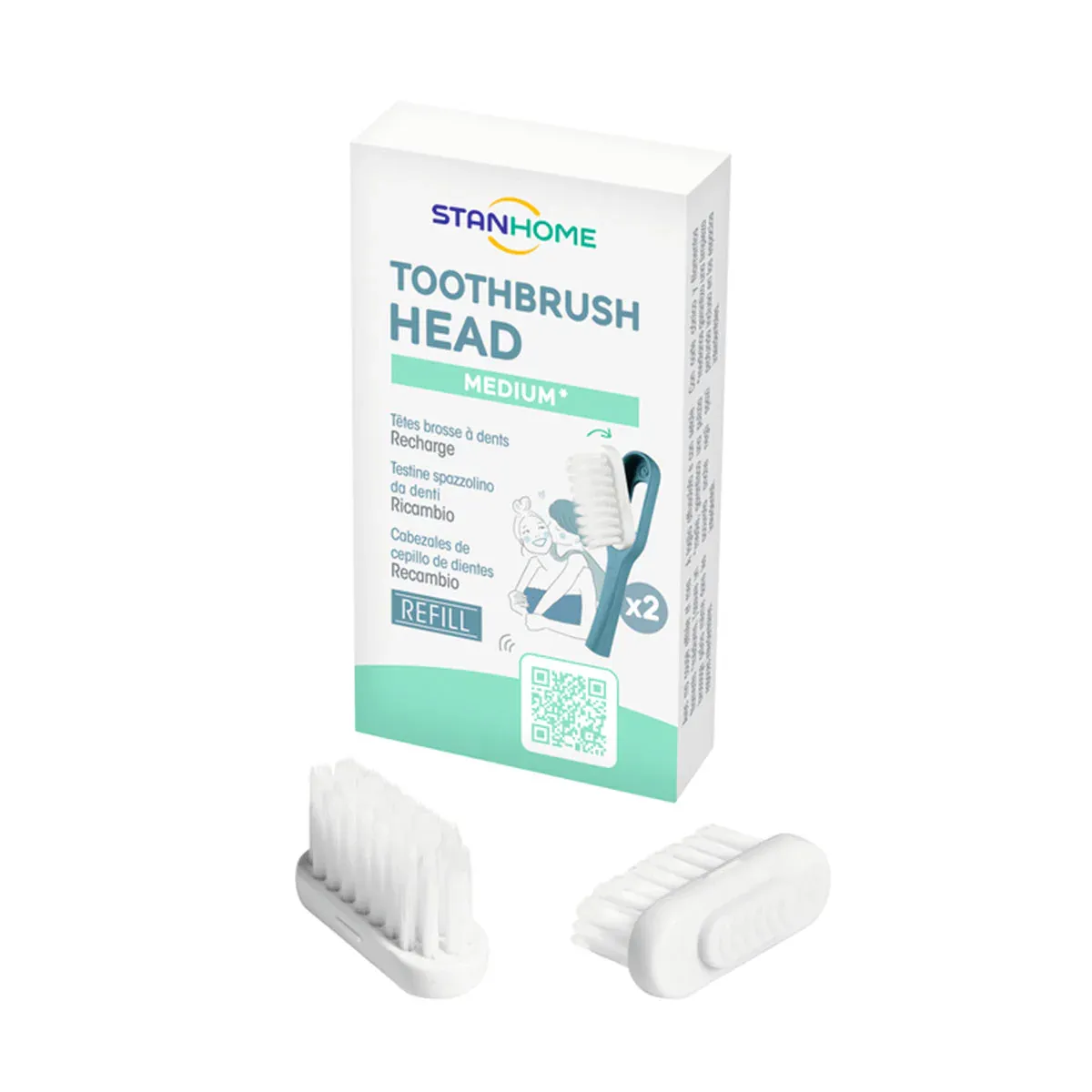 RECAMBIO MEDIO 2 CEPILLOs DE DIENTES