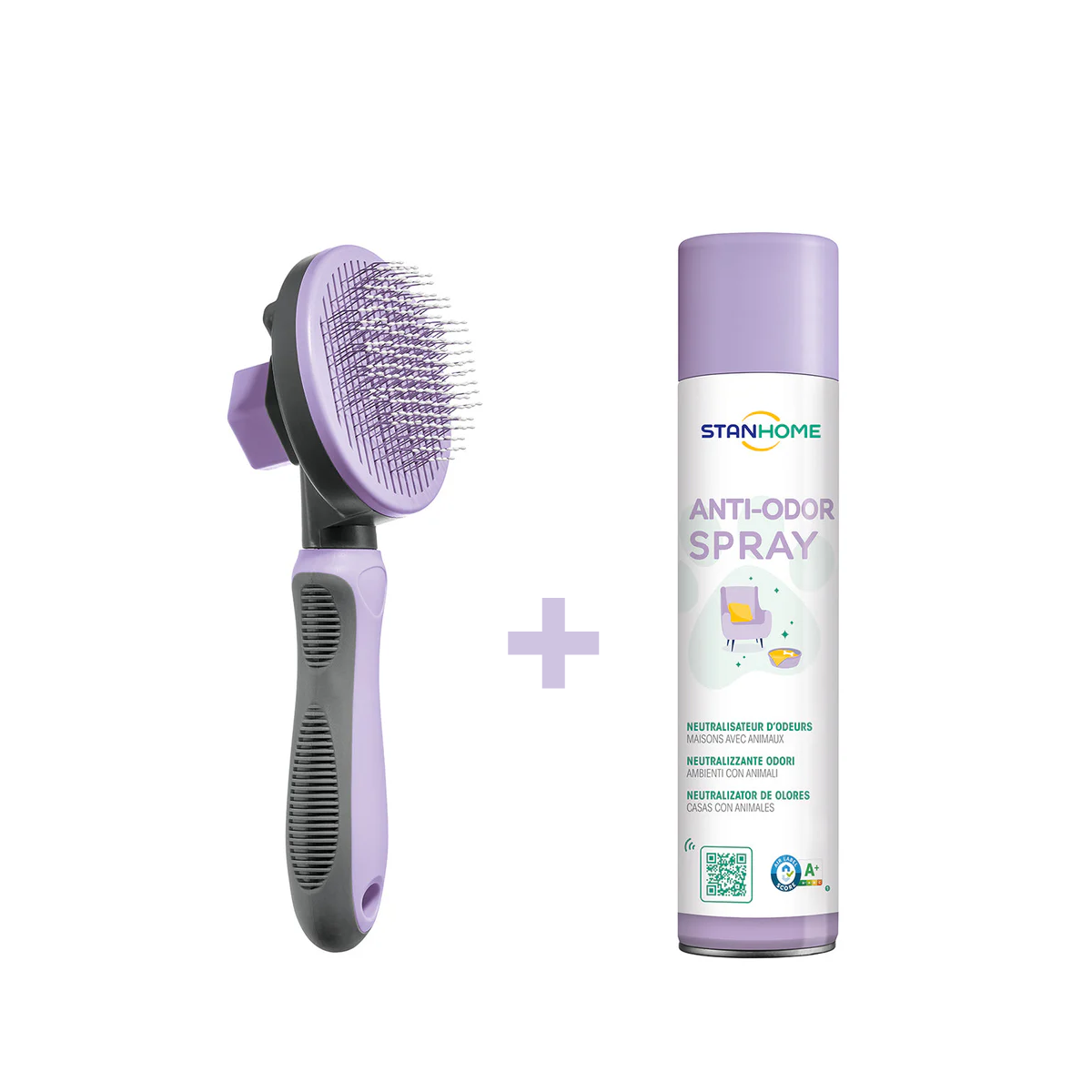 Pack Antiodor Spray + Pet Brush – Control de Olores y Pelos de Mascotas
