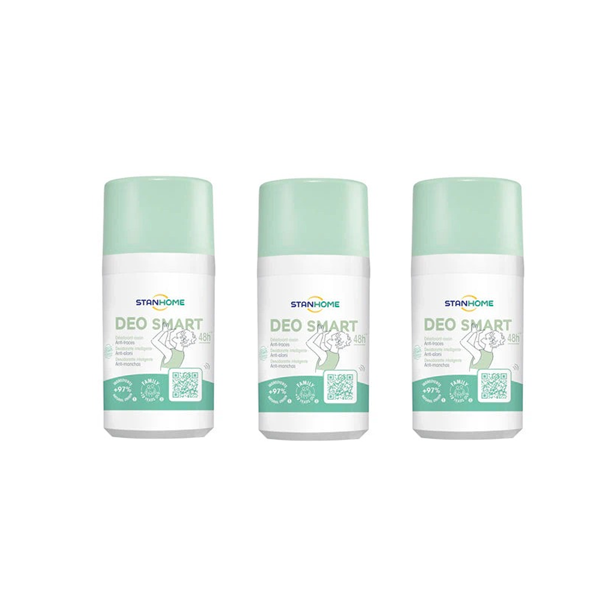 Lote de 3x Deo Smart Stanhome | Desodorante para uso diario