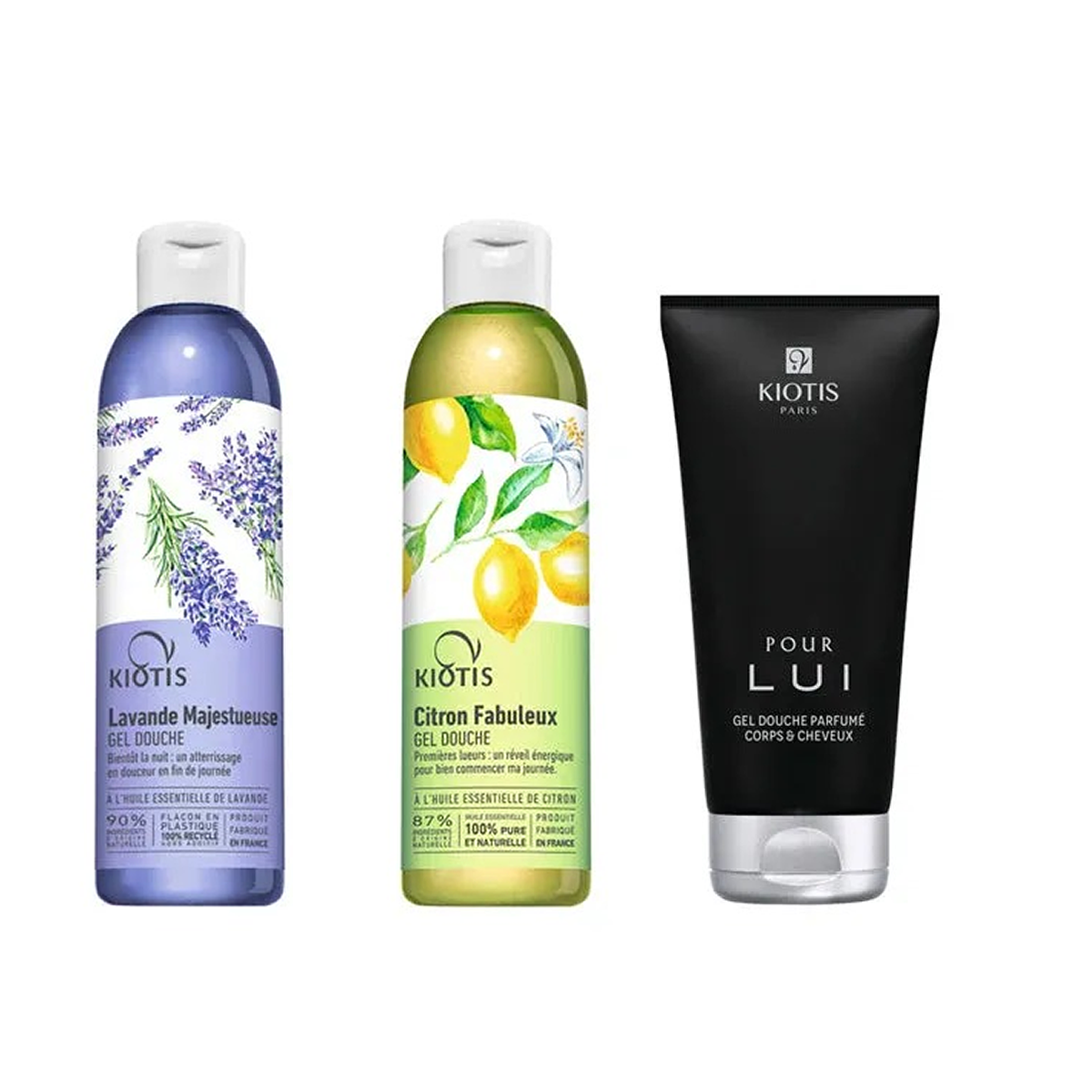 Lote Kiotis 2 Geles de Ducha a Elegir Citron, Club, Lavanda o Pour Lui | Higiene Perfumada