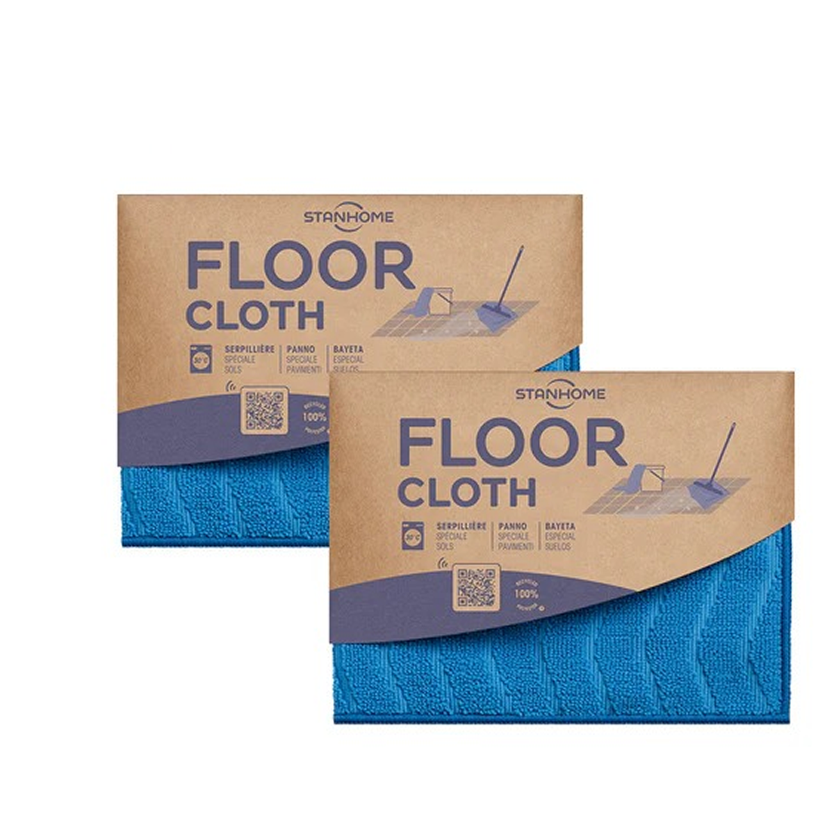 Lote 2 x Floor Cloth Stanhome – Bayetas de Microfibra para Suelos