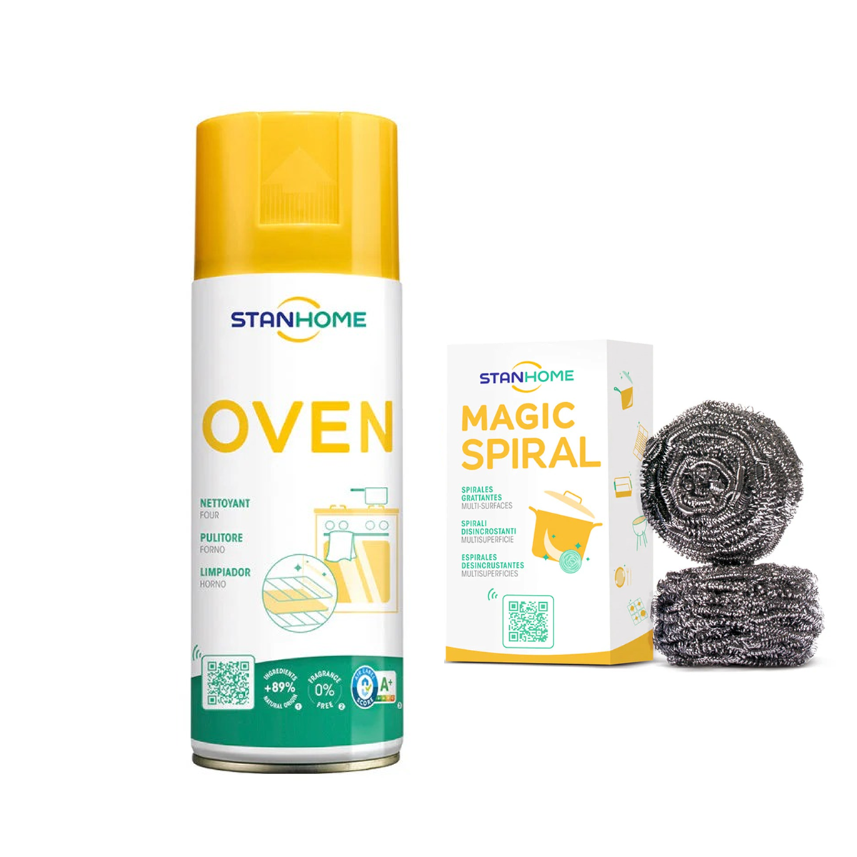 Oven Cleaner + Magic Spiral Stanhome | Pack para la limpieza del horno y utensilios resistentes
