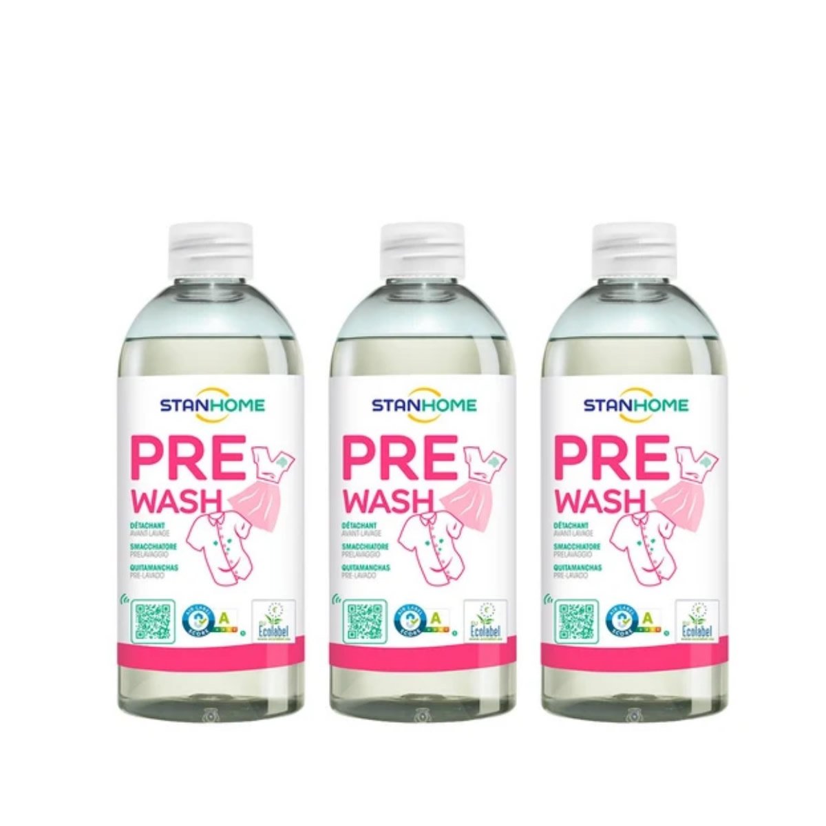 Pack 3x PREWASH Stanhome – Quitamanchas de prelavado para ropa | 3 unidades