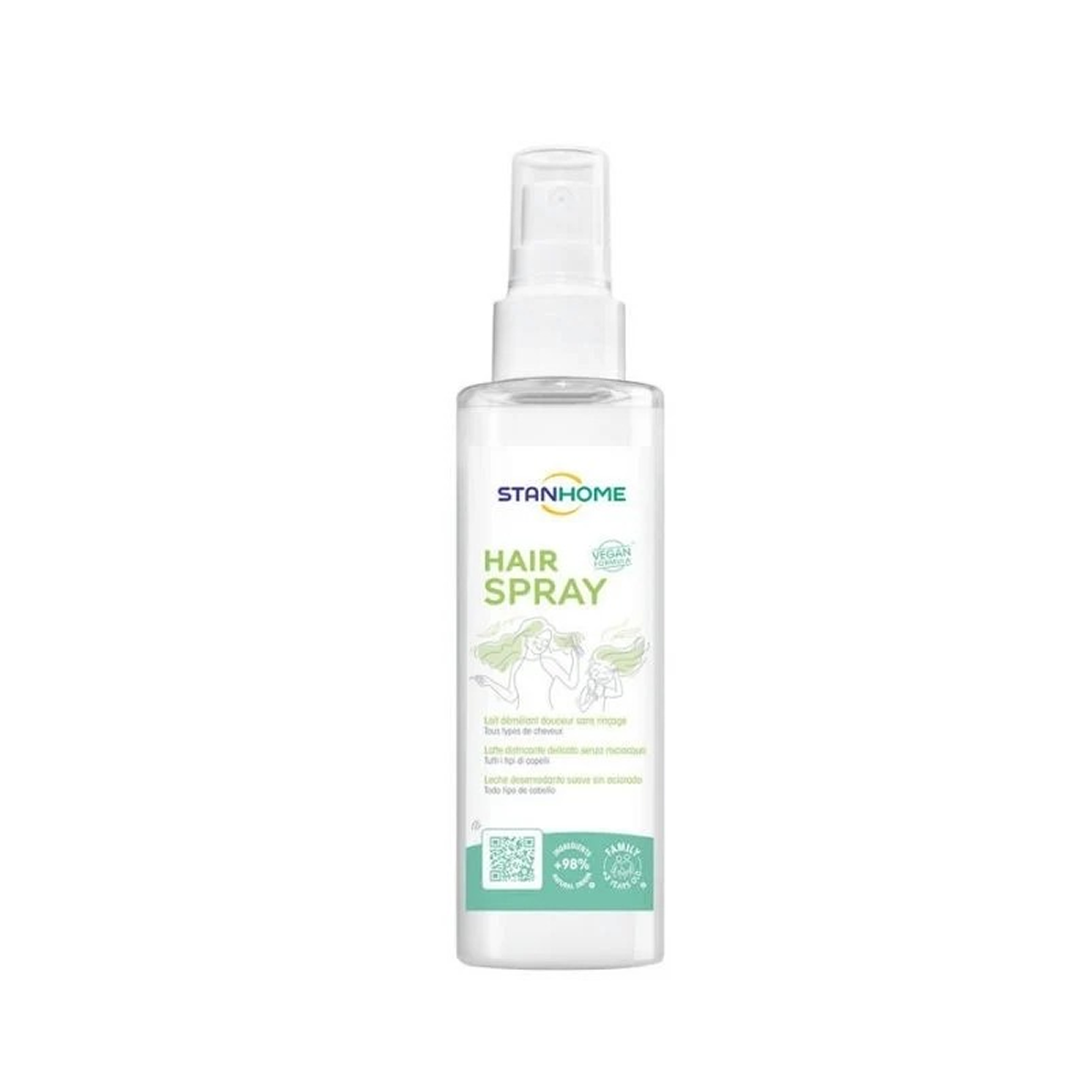 Hair Spray Stanhome – Leche Desenredante Suave Sin Aclarado para Todo Tipo de Cabello
